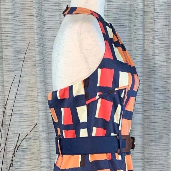 Jessica Simpson multicolored blocks halter dress. - Picture 16 of 16